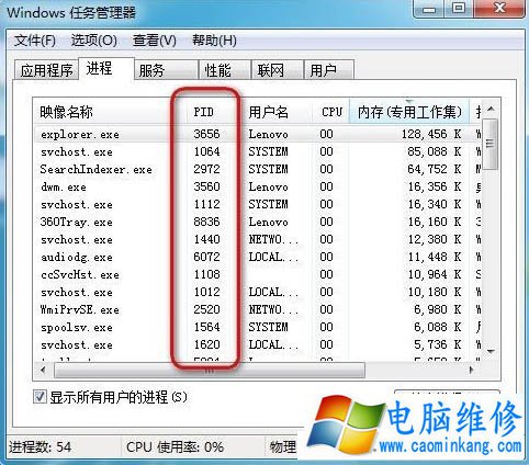 任务管理器pid怎么显示出来？Win7系统让任务管理器显示pid的方法