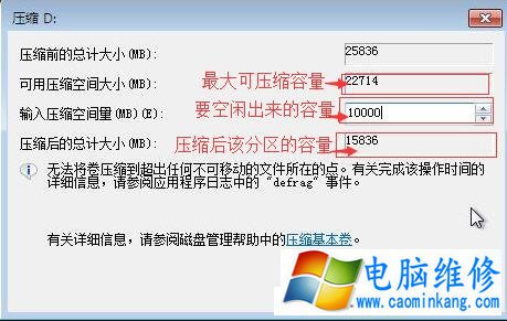 Win7系统如何压缩卷分区？硬盘压缩卷分区的方法